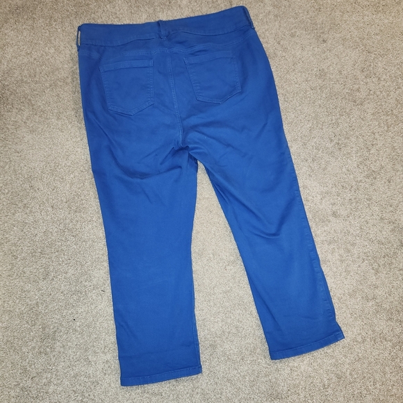 Torrid Blue Ankle Cropped Pants - Picture 4 of 5